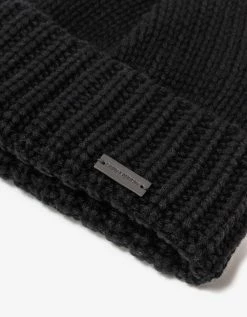 Saint Laurent Accessories Black Cashmere Beanie Hat