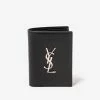 Saint Laurent Accessories Black Cassandre Card Wallet