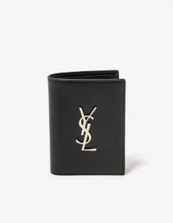Saint Laurent Accessories Black Cassandre Card Wallet