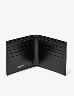 Saint Laurent Black Cassandre East/West Wallet Accessories