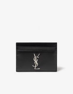 Saint Laurent Accessories Black Cassandre Leather Card Holder