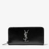Brand new π Saint Laurent Black Cassandre Zip Long Wallet π 2 Saint Laurent Black Cassandre Zip Long Wallet