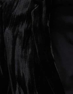 Saint Laurent Clothing Black Crinkled Velvet Blazer