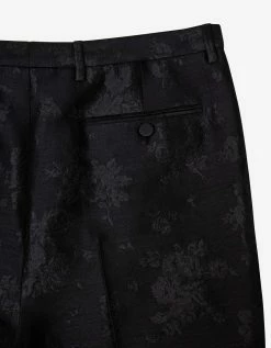 Saint Laurent Black Floral Tailored Shorts Clothing