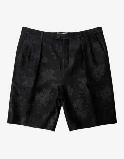 Saint Laurent Black Floral Tailored Shorts Clothing