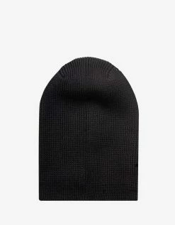 Saint Laurent Accessories Black Large Ribbed Wool Balaclava