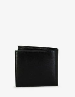 Saint Laurent Black Leather East/West Billfold Wallet Accessories