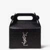 Saint Laurent Black Leather Take-Away Box Accessories