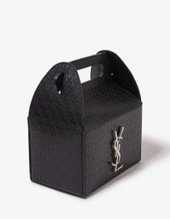 Saint Laurent Black Leather Take-Away Box Accessories