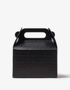 Saint Laurent Black Leather Take-Away Box Accessories