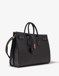 Saint Laurent Accessories Black Leather Thin Large Bag