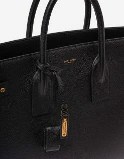 Saint Laurent Accessories Black Leather Thin Large Bag