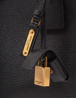 Saint Laurent Accessories Black Leather Thin Large Bag