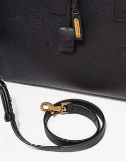 Saint Laurent Accessories Black Leather Thin Large Bag
