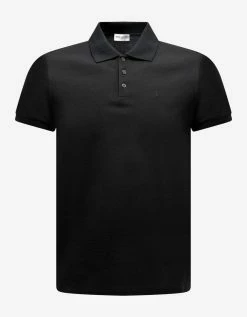 Deals Zoofashions Store 15 Saint Laurent Clothing Black Monogram Polo T-Shirt