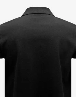Saint Laurent Clothing Black Monogram Polo T-Shirt