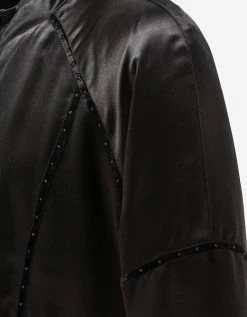 Saint Laurent Black Silk Satin 80s Teddy Jacket Clothing