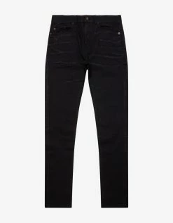 Saint Laurent Black Skinny Jeans With Silver Coating