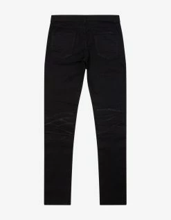 Saint Laurent Black Skinny Jeans With Silver Coating