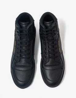 Saint Laurent Black SL/24 Mid Top Trainers