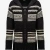 Saint Laurent Black Striped Mohair Baja Cardigan