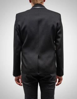 Saint Laurent Black Tailored Wool Blazer Clothing