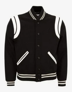 Saint Laurent Black Wool Teddy Jacket Coats And Jackets
