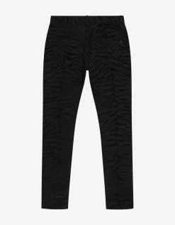 Saint Laurent Black Zebra Print Skinny Jeans Clothing