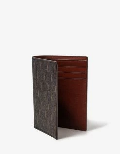 Saint Laurent Brown Monogram Card Wallet