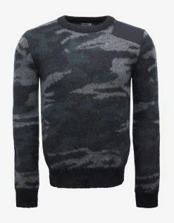 Saint Laurent Clothing Camouflage Mohair Sweater