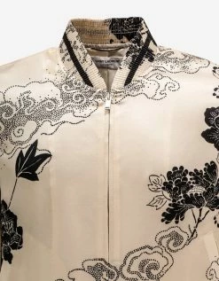 Hot Sale 🥰 Saint Laurent 🧥 Coats And Jackets Cloud Motif Silk Satin Teddy Jacket 🤩 18 Saint Laurent Coats And Jackets Cloud Motif Silk Satin Teddy Jacket