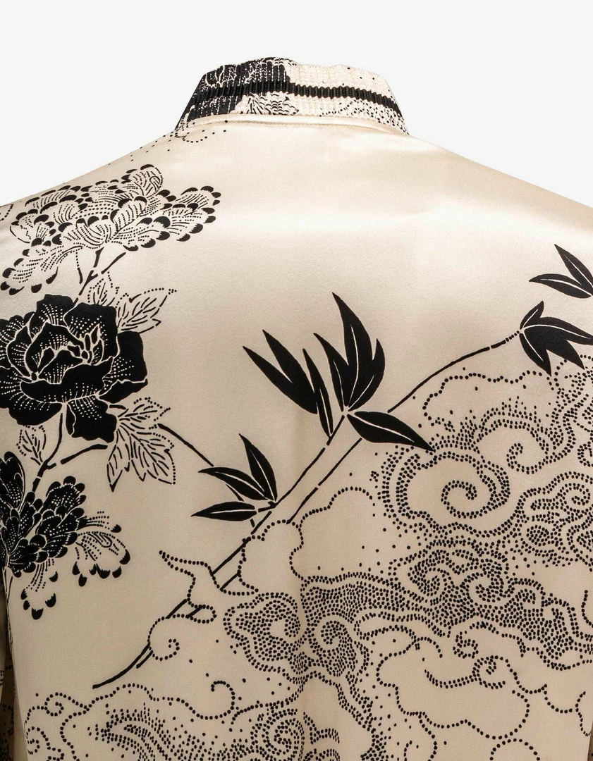 Hot Sale 🥰 Saint Laurent 🧥 Coats And Jackets Cloud Motif Silk Satin Teddy Jacket 🤩 11 Saint Laurent Coats And Jackets Cloud Motif Silk Satin Teddy Jacket