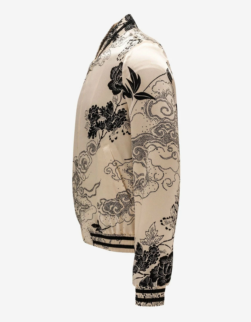 Hot Sale 🥰 Saint Laurent 🧥 Coats And Jackets Cloud Motif Silk Satin Teddy Jacket 🤩 10 Saint Laurent Coats And Jackets Cloud Motif Silk Satin Teddy Jacket