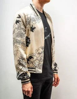 Hot Sale 🥰 Saint Laurent 🧥 Coats And Jackets Cloud Motif Silk Satin Teddy Jacket 🤩 14 Saint Laurent Coats And Jackets Cloud Motif Silk Satin Teddy Jacket