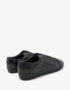 Wholesale 🧨 Saint Laurent Court Classic SL/06 Black Python Trim Trainers ✔️ 15 Saint Laurent Court Classic SL/06 Black Python Trim Trainers