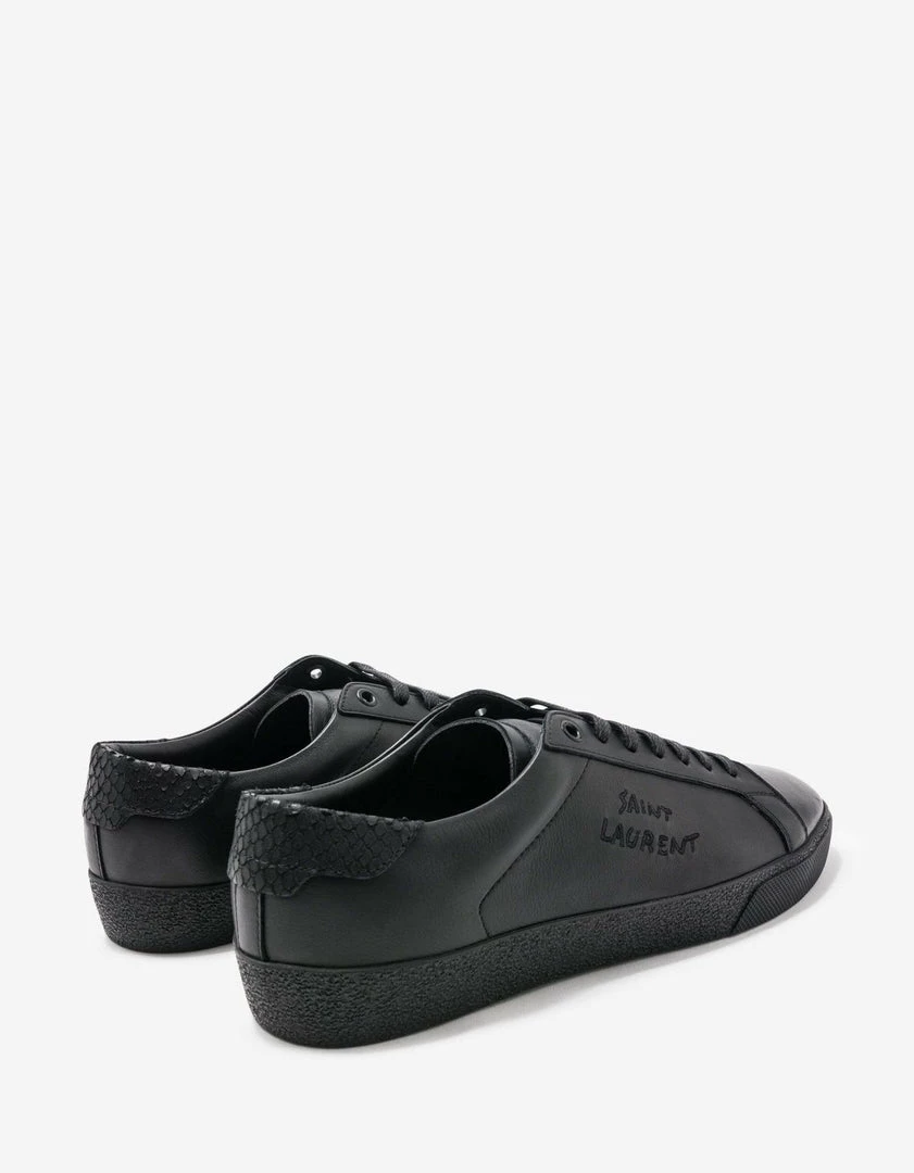 Wholesale 🧨 Saint Laurent Court Classic SL/06 Black Python Trim Trainers ✔️ 9 Saint Laurent Court Classic SL/06 Black Python Trim Trainers