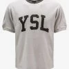 Saint Laurent Ecru YSL Print T-Shirt