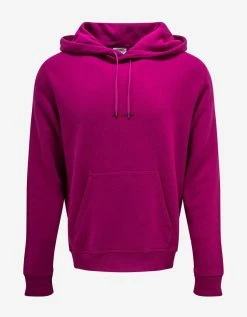 Fuchsia Saint Laurent Rive Gauche Hoodie Clothing