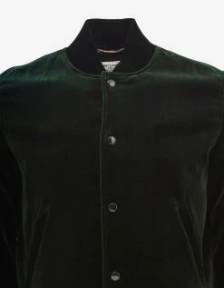 Saint Laurent Green Velvet Teddy Jacket