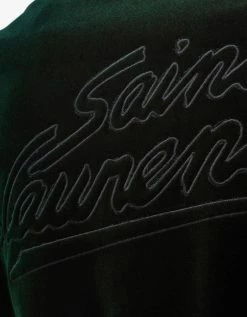 Saint Laurent Green Velvet Teddy Jacket