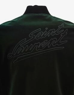 Saint Laurent Green Velvet Teddy Jacket