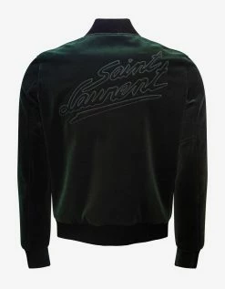 Saint Laurent Green Velvet Teddy Jacket