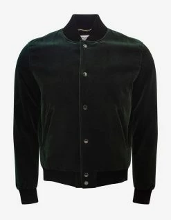Saint Laurent Green Velvet Teddy Jacket