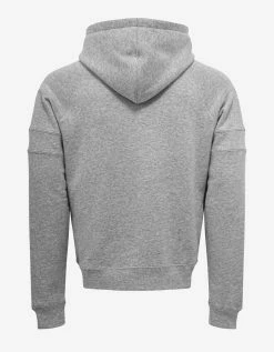 Saint Laurent Clothing Grey Logo Embroidery Hoodie