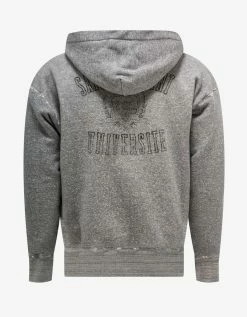 Grey Saint Laurent Universite Print Hoodie Clothing