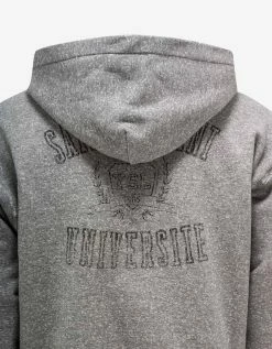 Grey Saint Laurent Universite Print Hoodie Clothing