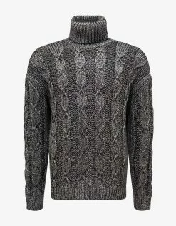 Saint Laurent Grey Turtleneck Sweater Clothing