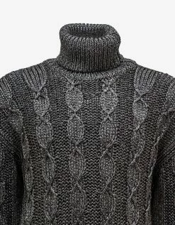 Saint Laurent Grey Turtleneck Sweater Clothing