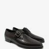 Saint Laurent Marceau Black Leather Monk Strap Shoes