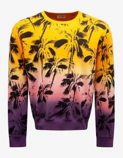 Saint Laurent Clothing Multicolour Palm Trees Print Sweatshirt